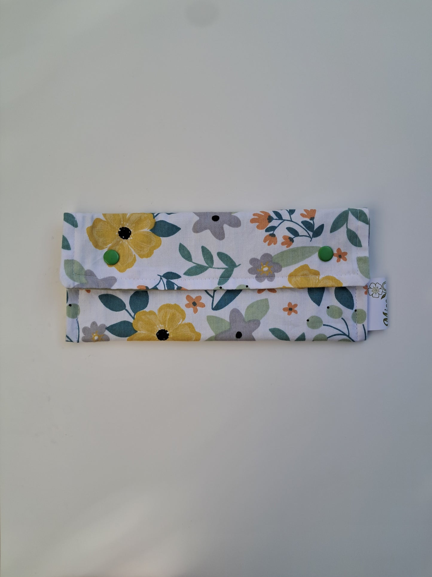 Porta snack - floral blanco